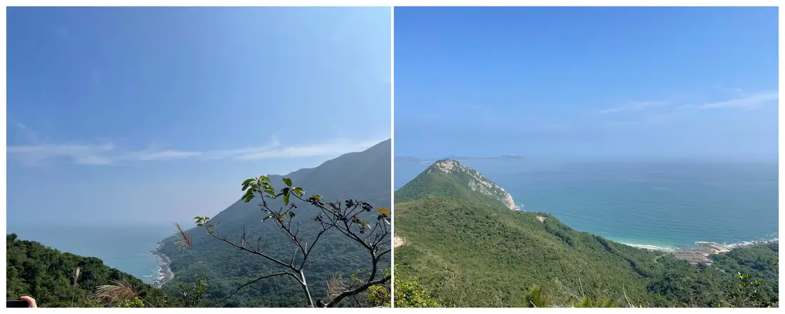 大雁顶半山腰与三号观景台的风景