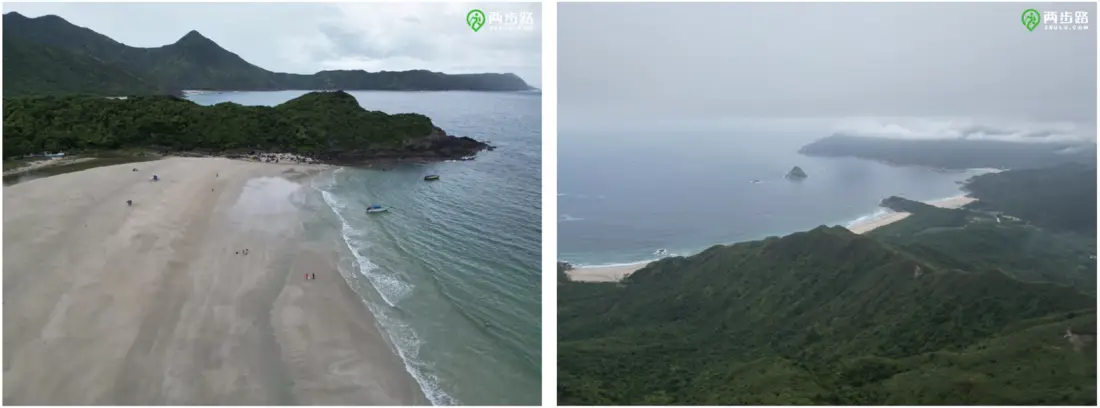 行走在孤独的沙滩上