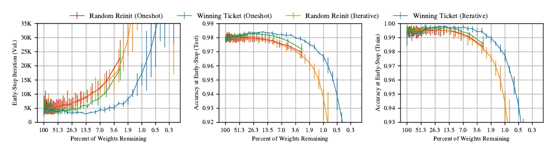 Lottery Ticket Hypothesis results